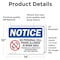 Signmission Cell Phone Use In Designated Area Only, 14 in W x Rectangle, Vinyl Decal OS-2PACK-NS-D-1014-L-15316 - alternate 5